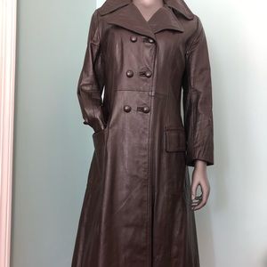 Vintage Leather Trench Coat